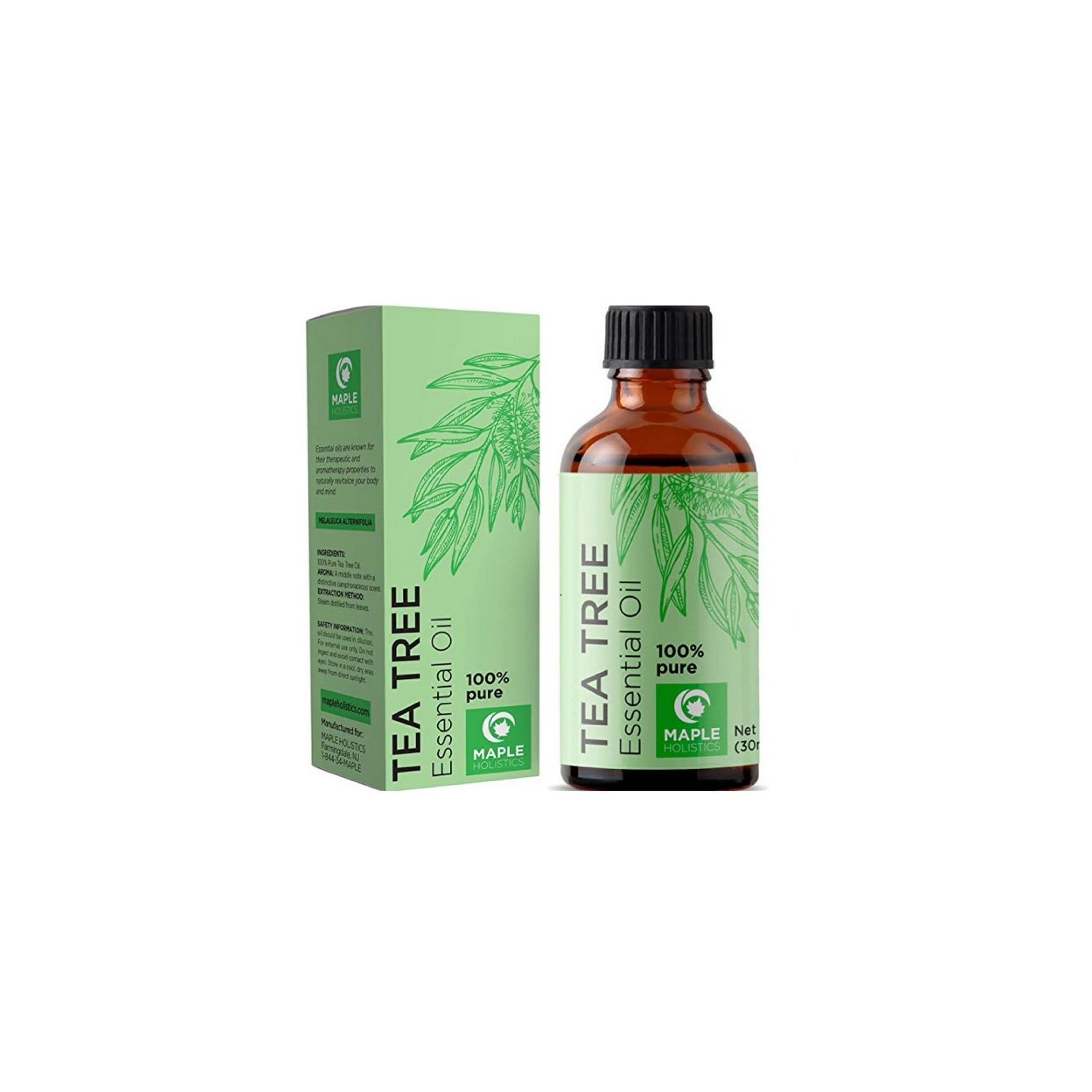 100% Pure Tea Tree Oil Natural Essential Oil with Antifungal Antibacterial Benefits